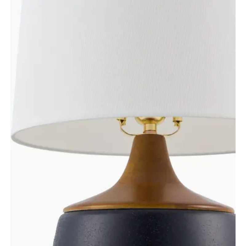 Downing Table Lamp, Navy, White