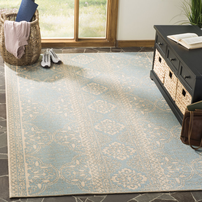 Burnell Performance Oriental Indoor/Outdoor Area Rug, Rectangle 8' x 10'
