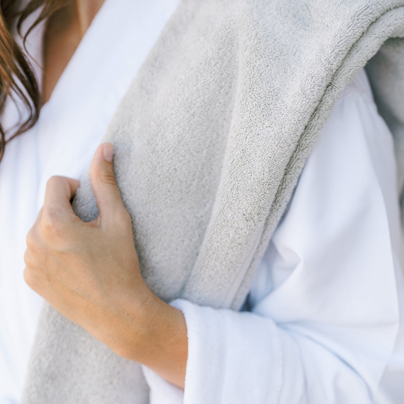 Lago Portuguese Long-Staple 100% Cotton Towels, Gray, Bath Towels - 1 Pack
