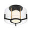 Plafonnier 1 lumière Savon House Eaton en noir mat avec accents laiton chaud