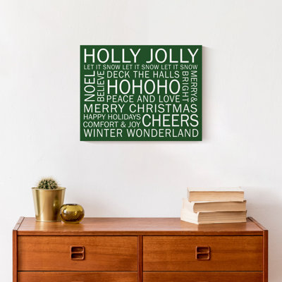 «Christmas Sayings», impression sur toile tendue