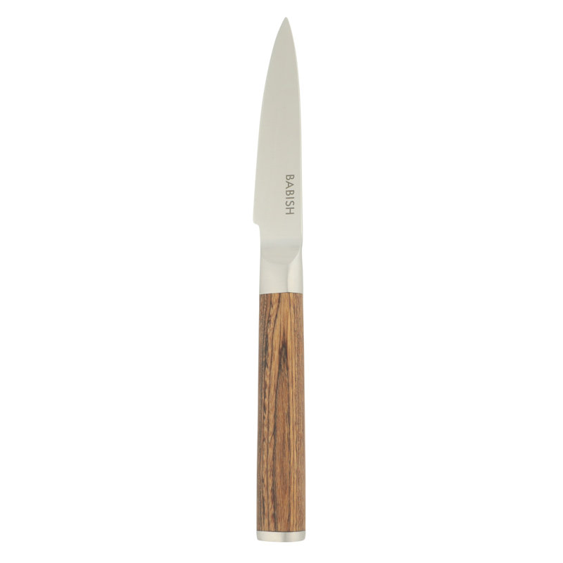 Babish 3.5'' Hollow Edge Paring Knife, Dark Brown