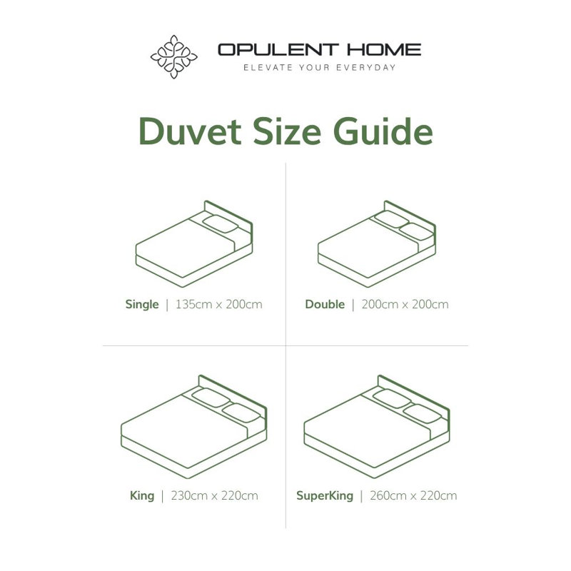 Opulent Home Premium Anti-Allergy Duvet Quilt 10.5 TOG - Lightweight Stripe All Season Comforter , Kingsize
