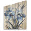 Minimalisme bleu et blanc jardin d'iris I - Art mural en bois d'iris sur bois de pin naturel-84965746