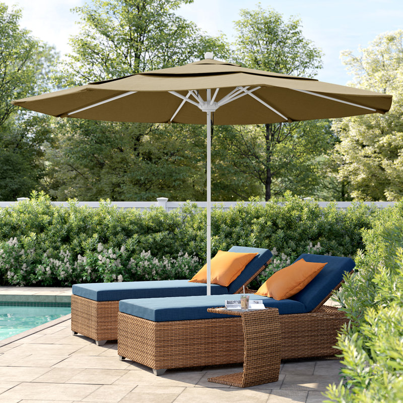 Parasol de marché 11 pi Hibo, Beige antique