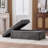 43.7" W Chenille Slipcovered Ottoman-1737487442