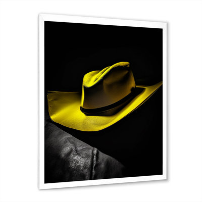 " Retro Yellow Hat On Black "
