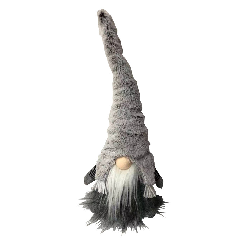 Gnome de Noël assis, Gris