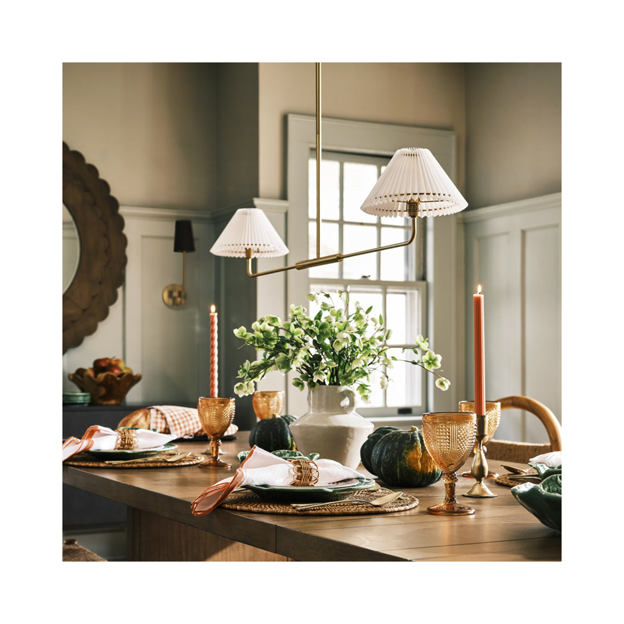 Pearson 2 - Light Metal Dimmable Chandelier, Natural Brass