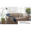Housse pour fauteuil à coussins carrés ultra-doux extensible-21271295
