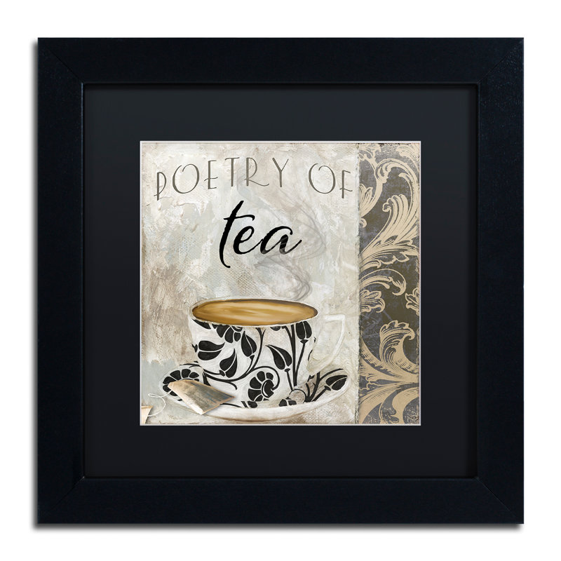 «Art of Tea II» par Jadaya, impression encadrée, H 11 po x l 14 po x P 0,5 po, Noir