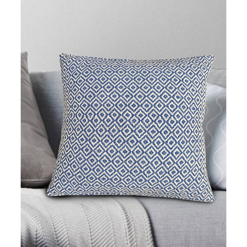 Argyle Cotton Outdoor Throw Pillow