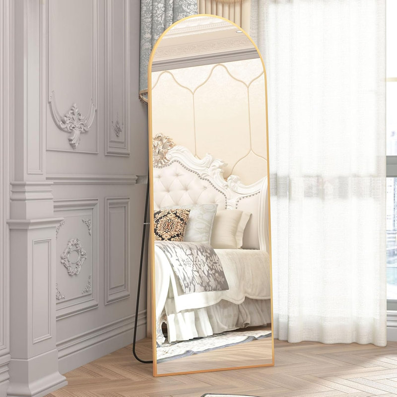 Carlyann Aluminium Framed Freestanding Full Length Mirror, Gold, 65"H x 24"W