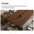 Nut-brown Free form Solid Wood Dining Table-1949262238