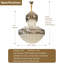 Lustre en cristal 15 niveaux à gradateur-939832737