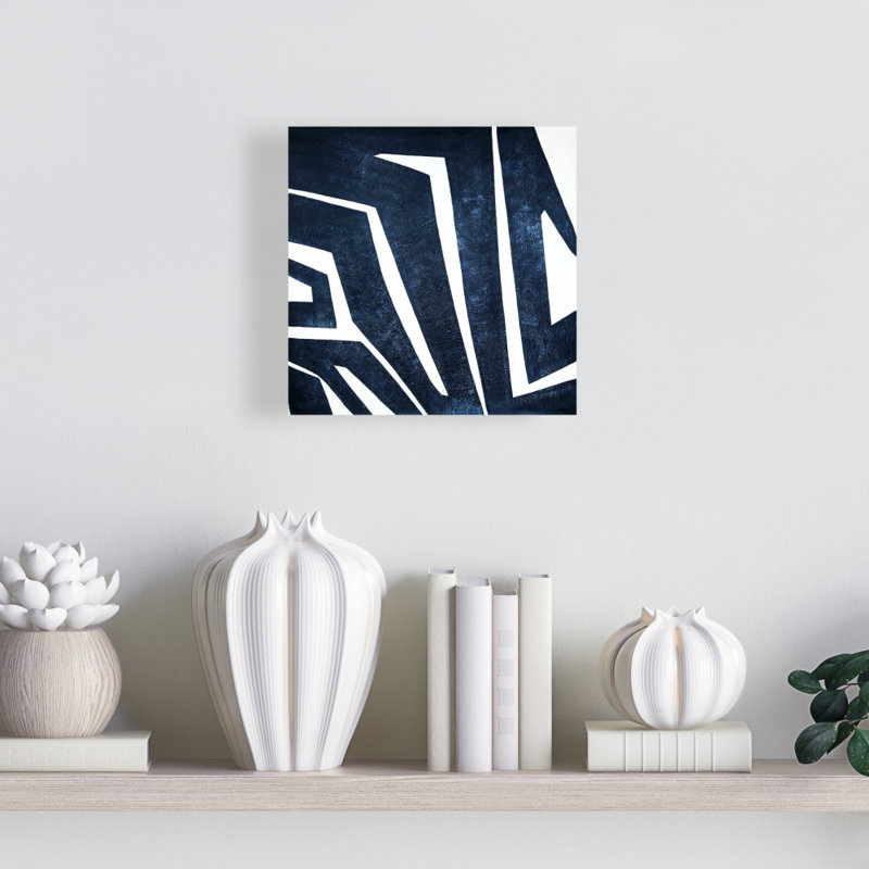 Blue Labyrinth - Modern Shapes Canvas for Home Decor