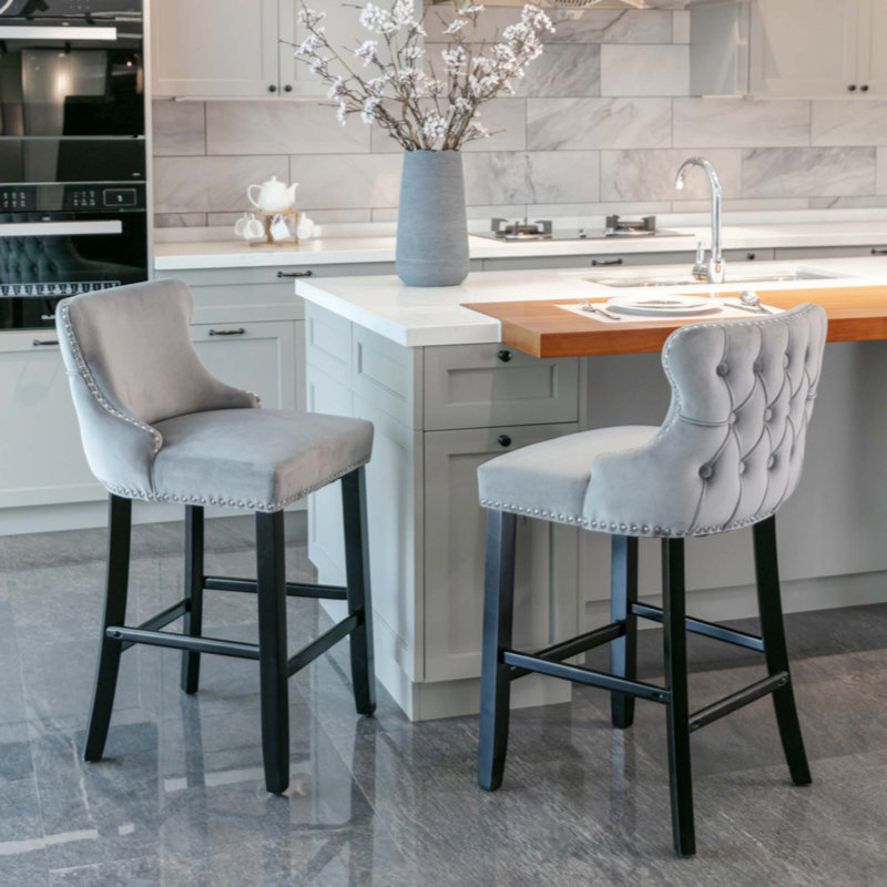 Tabouret de bar 26,7 po Aden, Jaune, 2