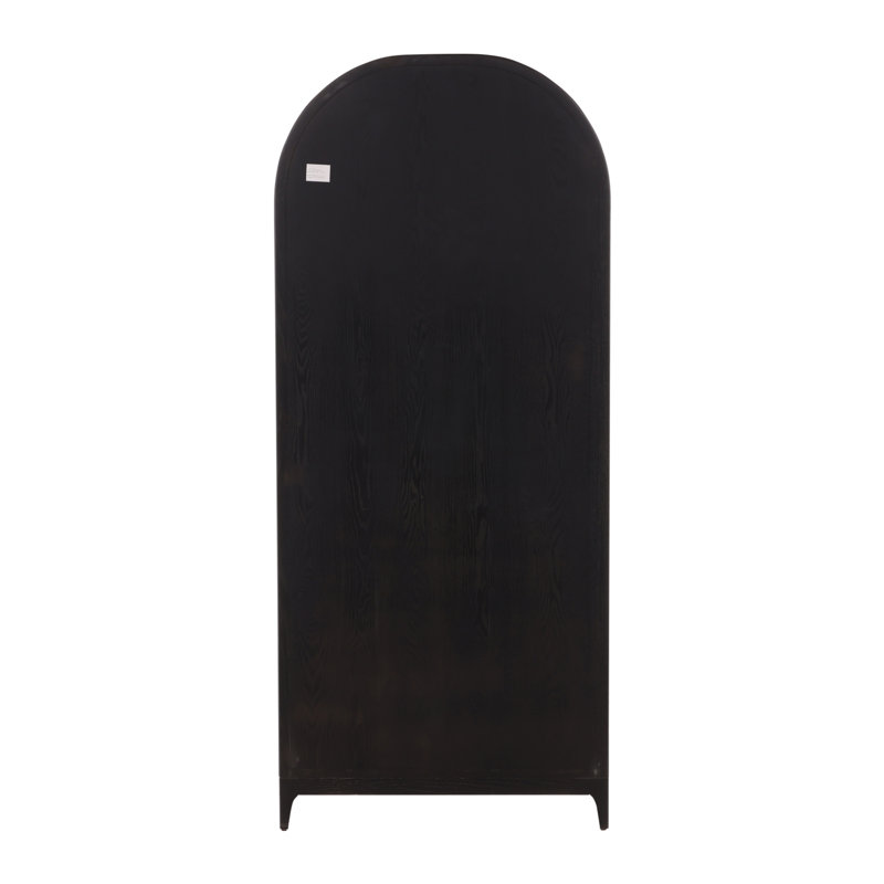 Furniture Classics Avora Black Oak Industrial Arched Bookcase