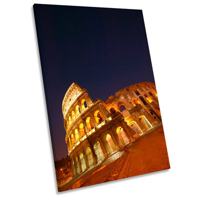 Rome Coliseum Italy - Wrapped Canvas Print
