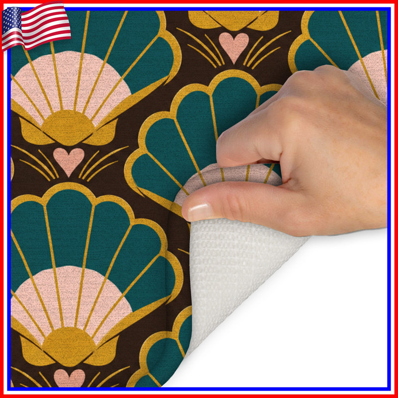 Tapis de bain Art Deco, 24in W x 17in L