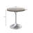 Heatherton 27" Round Dining Table with MDF Top and Brushed Silver Stainless Steel Pedestal Base Kitchen Table Seats 2-4 Person-205536110