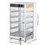 Réchaud commercial à 5 niveaux, chauffe-plat 800 W avec lumière DEL, tablette réglable et cadre en acier inoxydable, chauffage à air chaud 86 185 185 ℉, 60 L pour hamburger, pizza, pain, poulet frit
