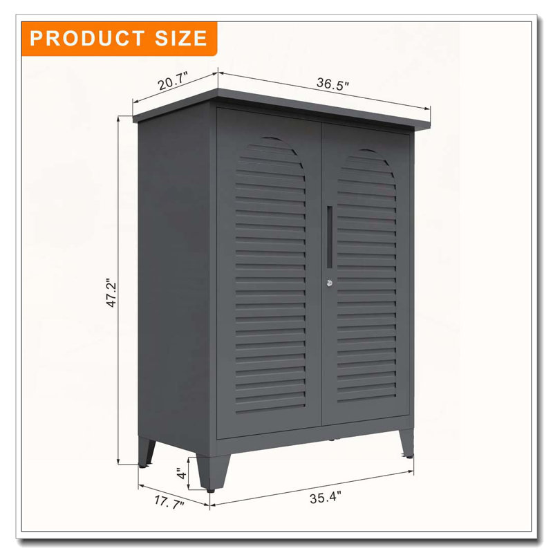 Metal Tool Storage Cabinet with Ample Multi-Purpose Storage Space