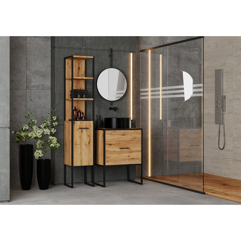 Metal Freestanding Bathroom Storage Furniture Set