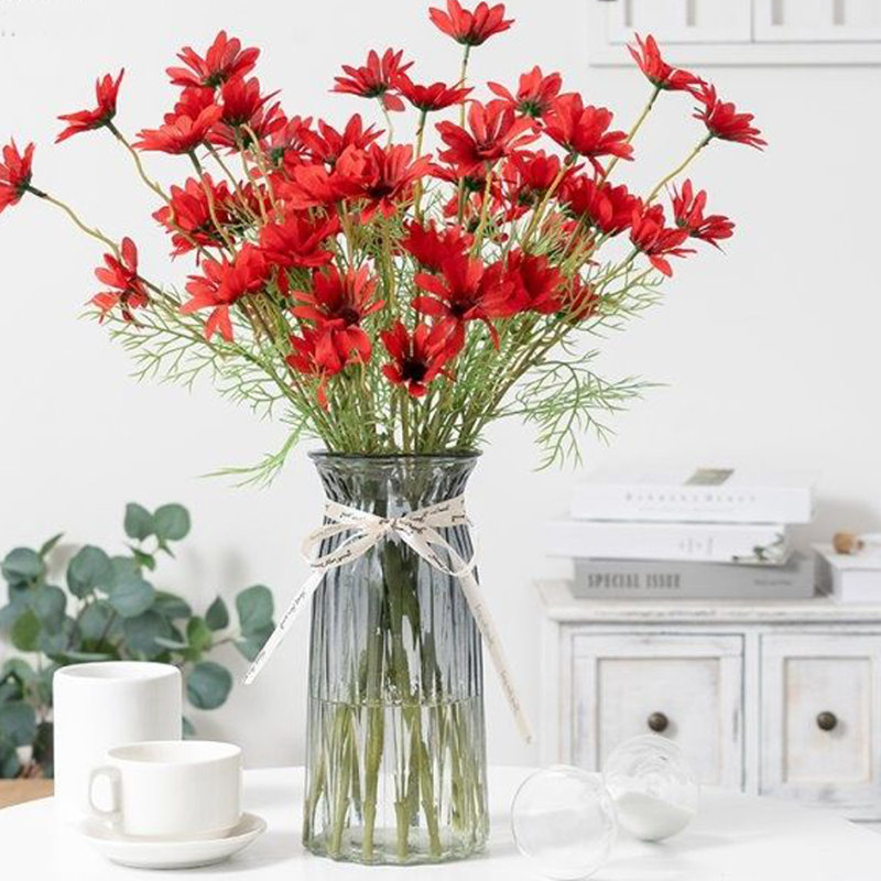 Small Daisy Artificial Flower Decoration Living Room High-End Decorations Table Plastic Bouquet Chamomile Dried Flowers, Set Of 20