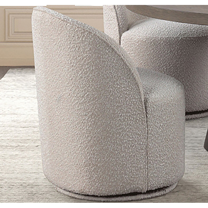 Fauteuil pivotant Aanijah, Gris clair