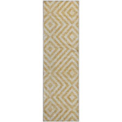 Premium Machine Washable Prisco Gold Rug