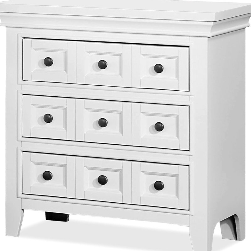 Aadhith 26.04'' W Solid Wood Nightstand, White