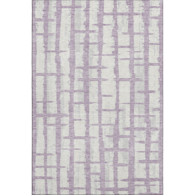 Premium Machine Washable Prisco Lavender Rug