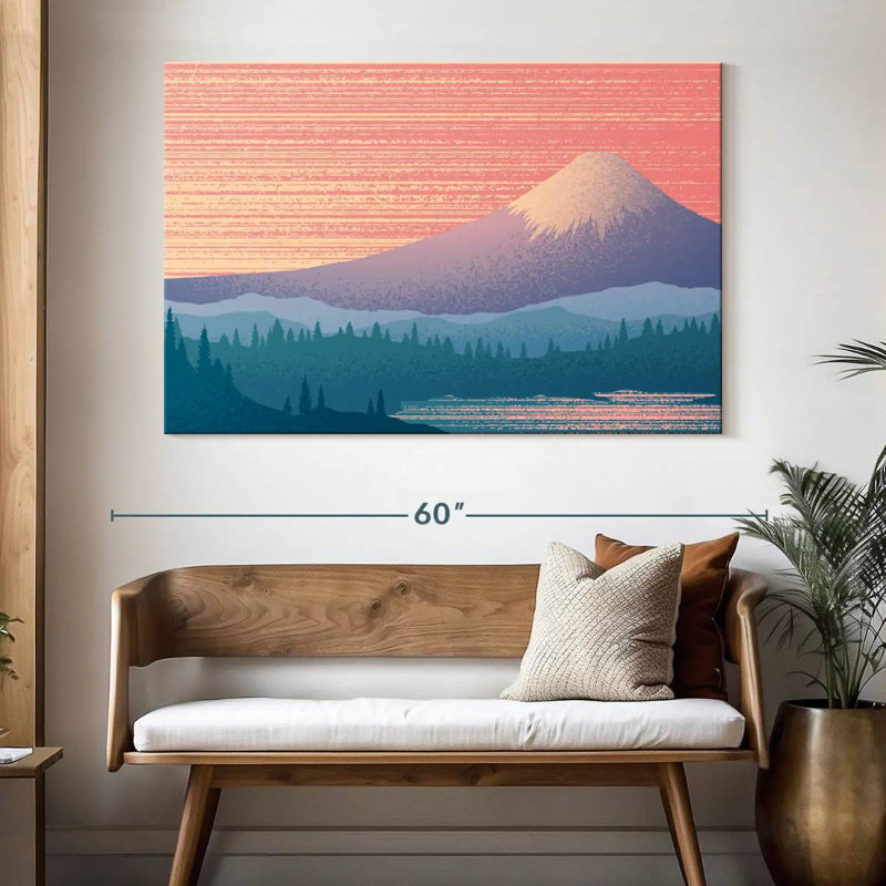 Alvord, paysage du mont Fuji I, H 34 po x l 51 po