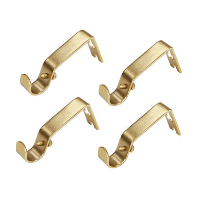 Lumi Home Furnishings Non-Adjustable Single Curtain Rod Brackets 5/8 in. (4-Piece)