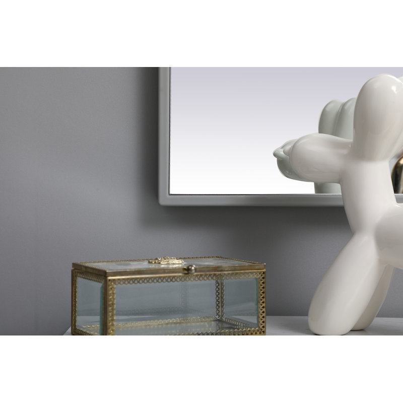 Sabine Metal Rectangle Wall Mirror, 36" x 30", Silver