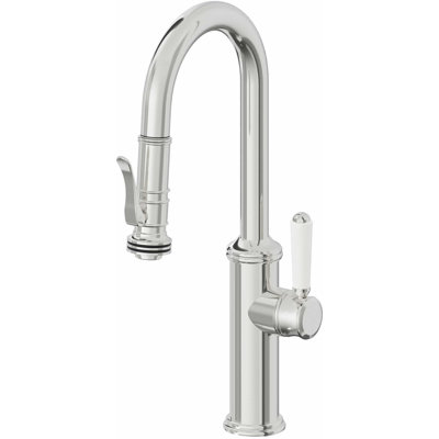 Davoli Pull-Down Prep/Bar Faucet with Squeeze Sprayer