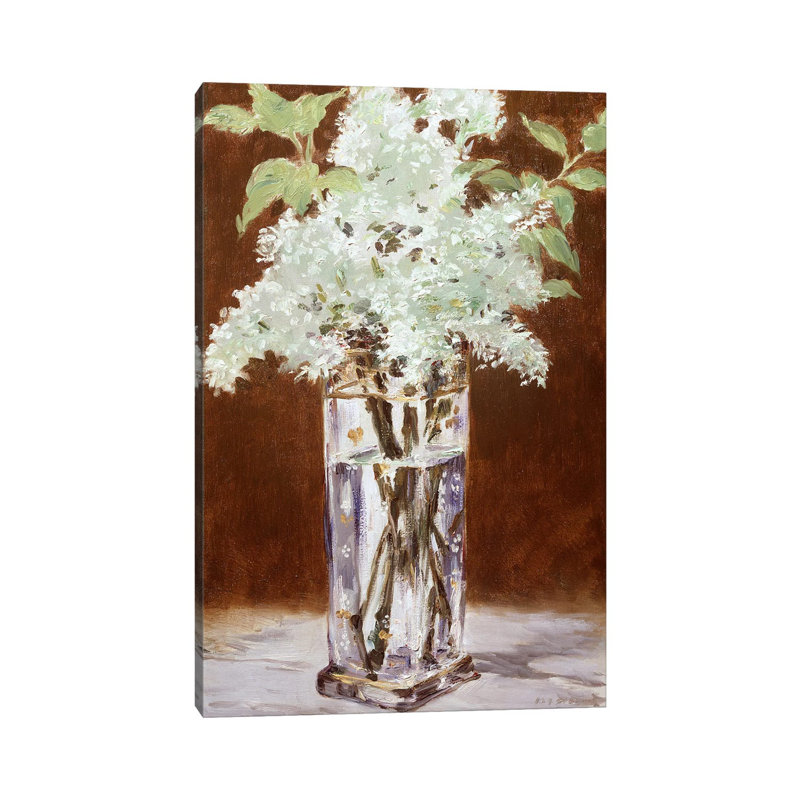 White Lilac In A Crystal Vase, 1882 by Edouard Manet - Wrapped Canvas Gallery-Wrapped Canvas Giclée
