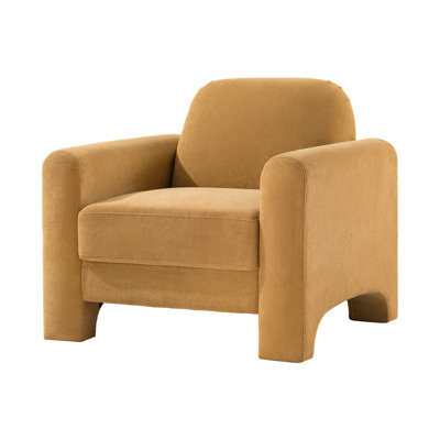 Gabriel Modern 91CM Wide Curved Chenille Armchair