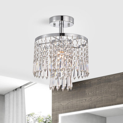 Silsbee Crystal Semi Flush Mount