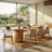 Extendable 35.43'' - 82.68''  Oval Dining Table with Hidden Storage, on Casters， for 2–10 People