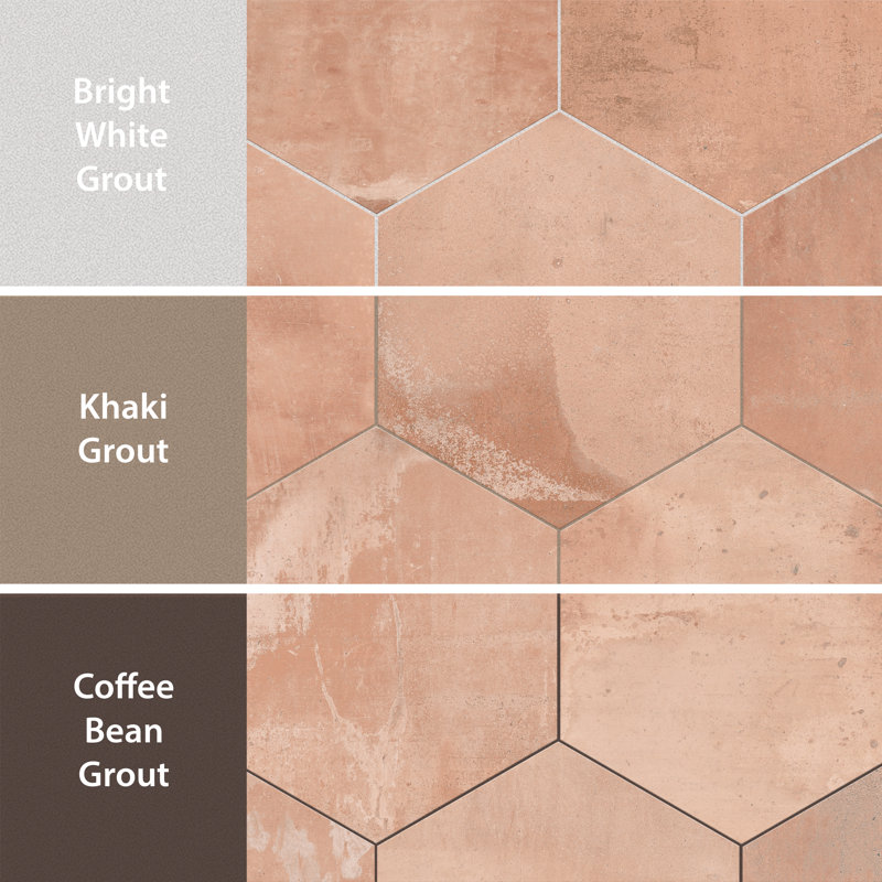 Argillos Hex 20-1/2 In. X 23-5/8 In. Porcelain Floor And Wall Tile, Light Brown