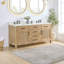 Grisella 72" Free Standing Double Bathroom Vanity with Quartz Top