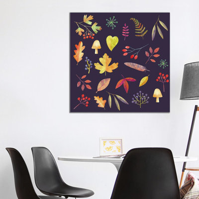 Autumn Walk In The Dark 1 Piece Wrapped Canvas Wall Art