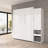 Maile High-Gloss Scratch-Resistant Murphy Bed and Storage Cabinet with Door and Pull-Out Shelf-100676306