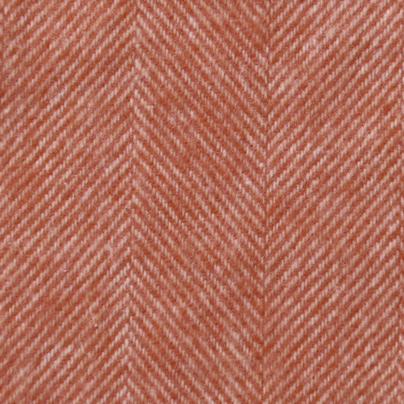 Italian Herringbone Throw, Spicy Orange