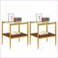 Table basse en verre trempé Ensemble de tables de bout 3 pièces pour salon, facile à nettoyer et amp; Rangement facile-1239697588