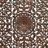 Teather 3Pc Wood Wall Panel Set, Mandala Floral Carving, Brown Finish, 48 Inch Square Decor