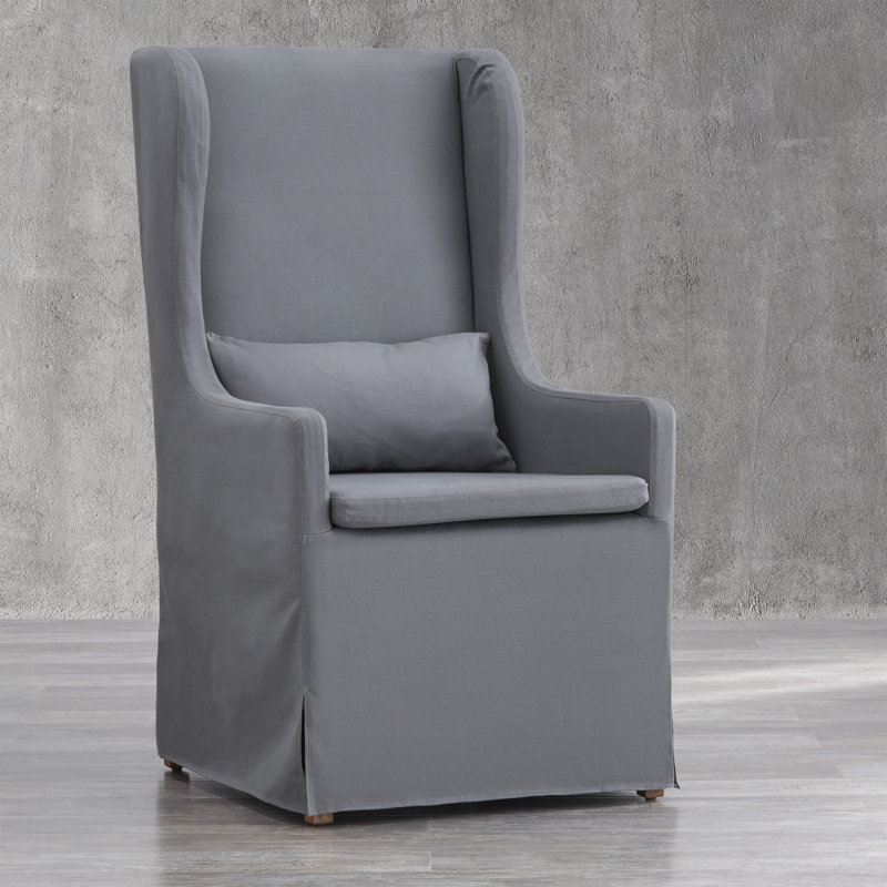 Sela Wingback Chair, Platinum Gray