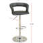 Ensemble de 2 tabourets réglables en similicuir noir, sièges rembourrés, idéal pour un îlot de cuisine et un bar de salle à manger, sièges souples